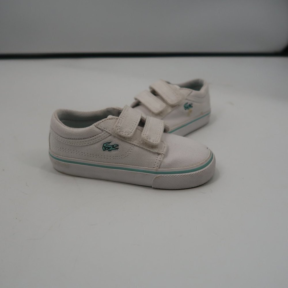 LaCoste Girls White Sneaker Size Toddler 7